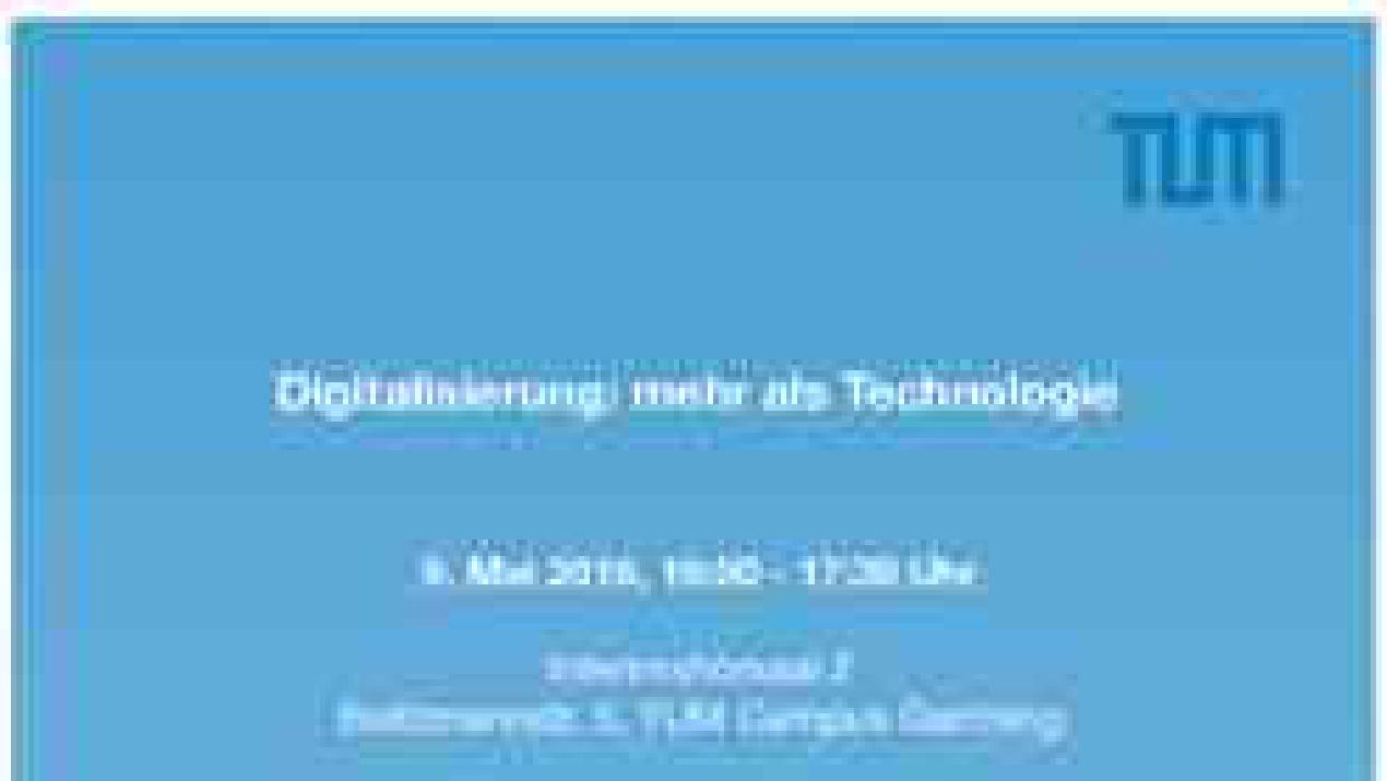 TUM-GS TOP-Speakers: Prof. Siegfried Russwurm