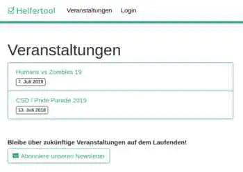 Screenshot vom Helfertool