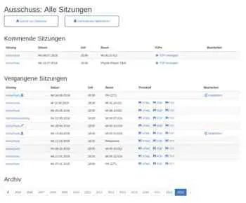 Screenshot vom Meetingtool