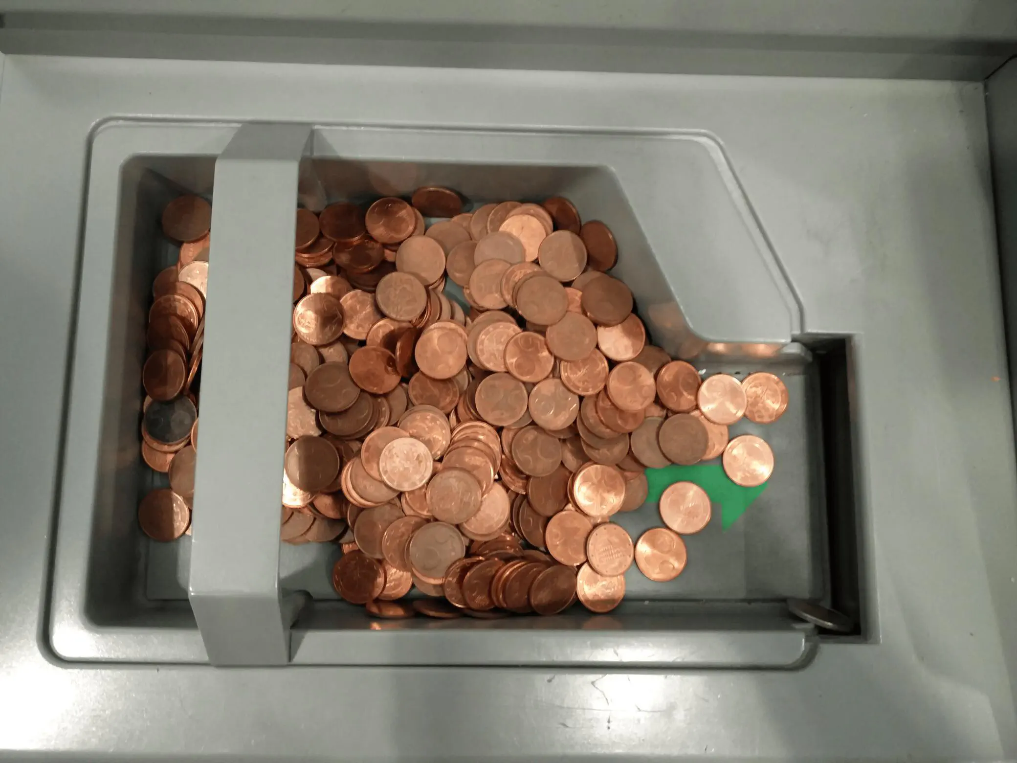 Bild eines Münzeinzahlungsgerätes