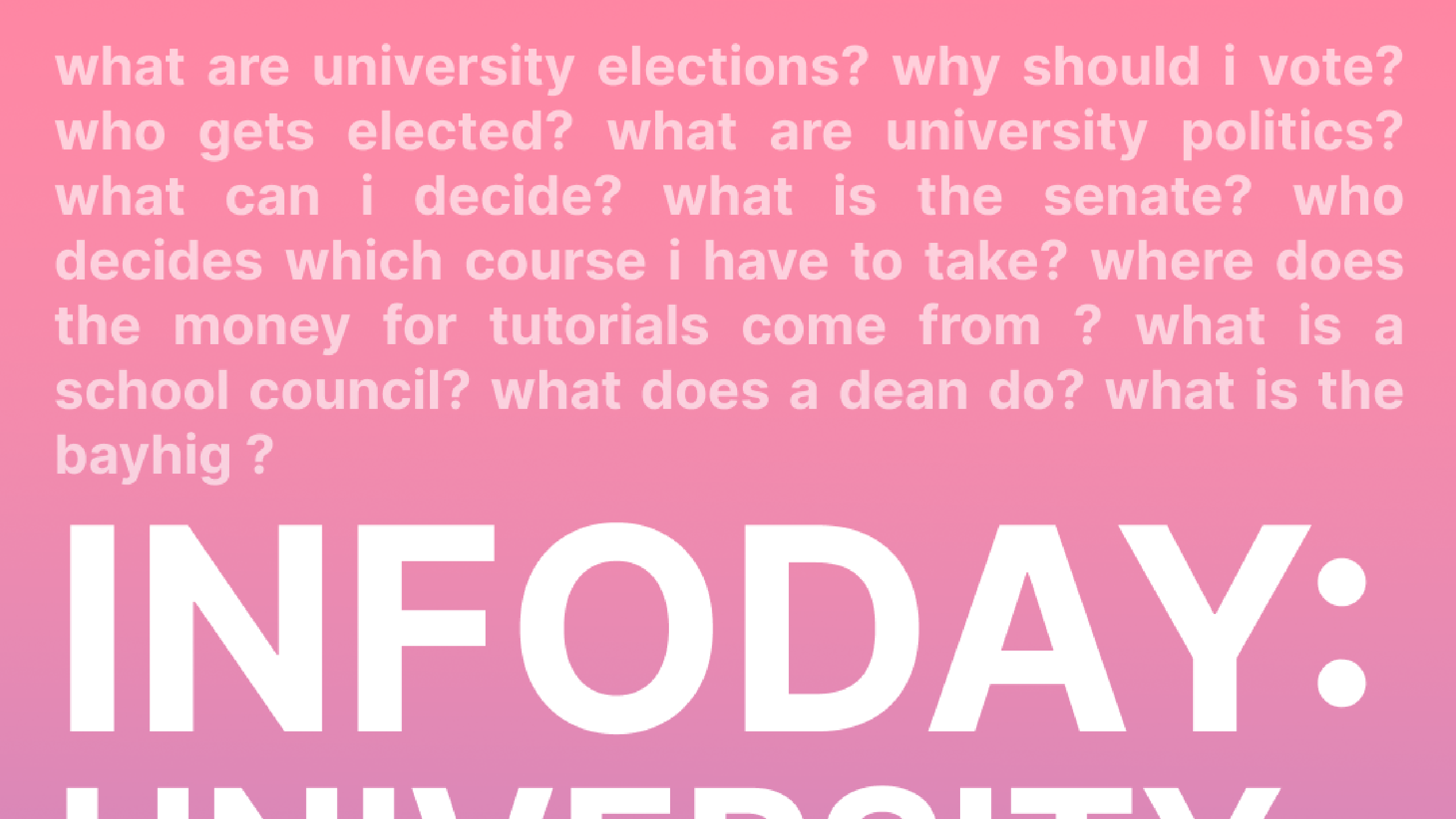 Infoday: University Elections